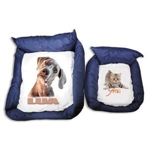 Cama para mascotas personalizada con fotos pequeña