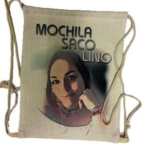 Bolsa mochila tipo lino personalizada con fotos