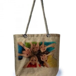 Bolsa personalizada con fotos tipo lino asa cuerda