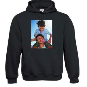 Sudadera personalizada con fotos Negra con capucha