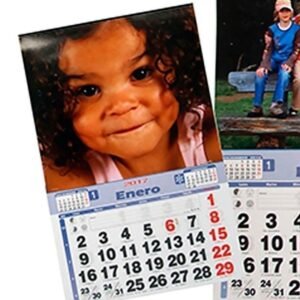 Calendario personalizado con fotos faldilla mediano