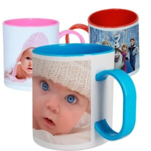 Taza personalizada con fotos de plástico colores